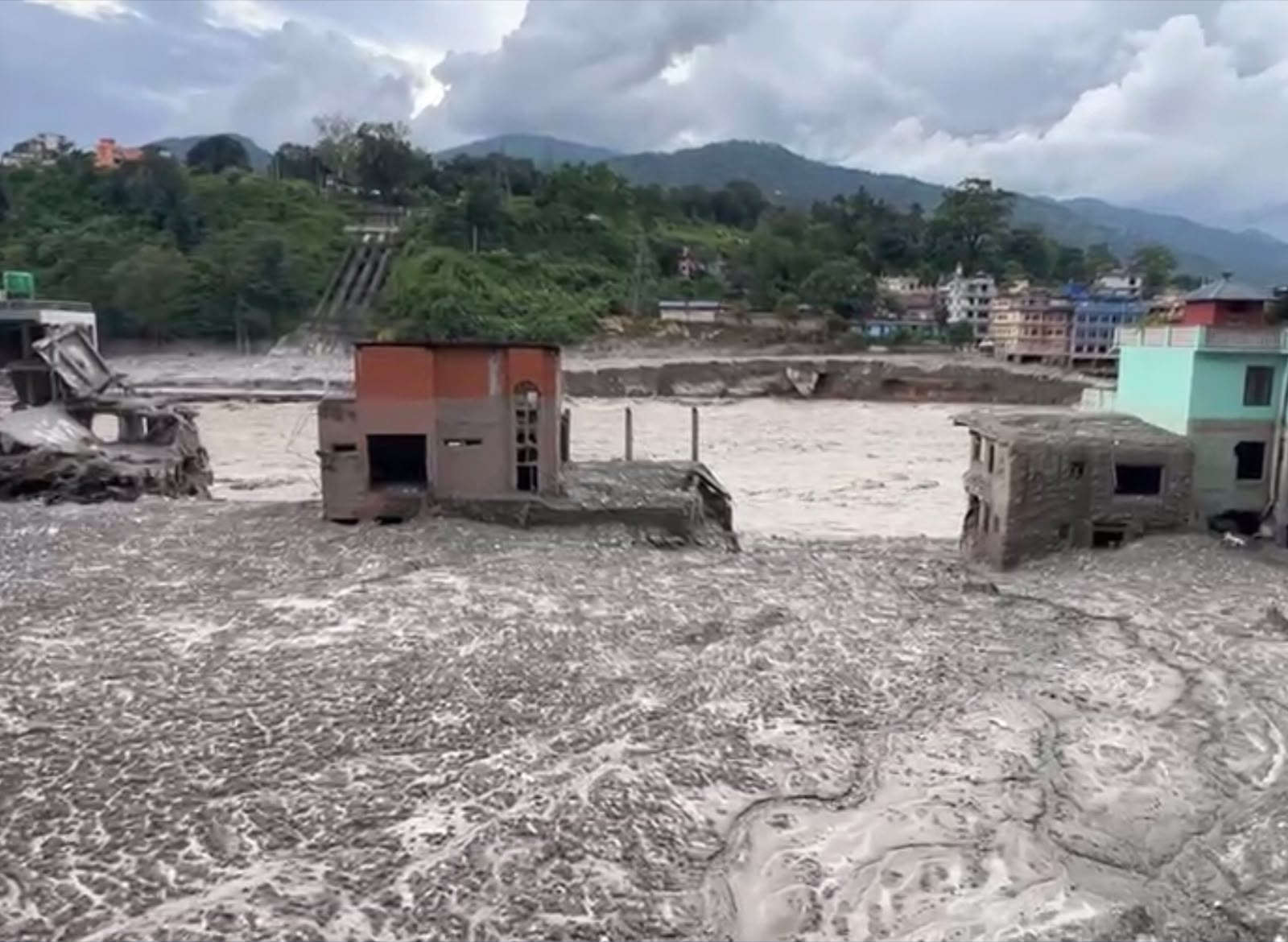 Bhotekoshi Flood in Rasuwa, Nepal