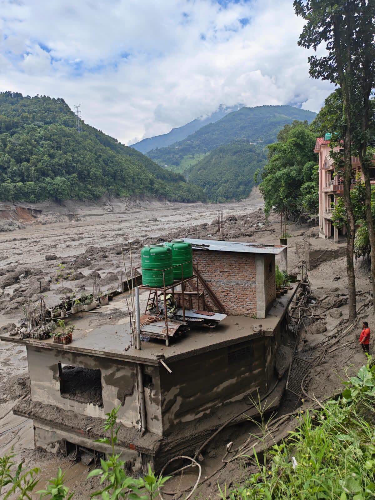Bhotekoshi Flood in Rasuwa, Nepal