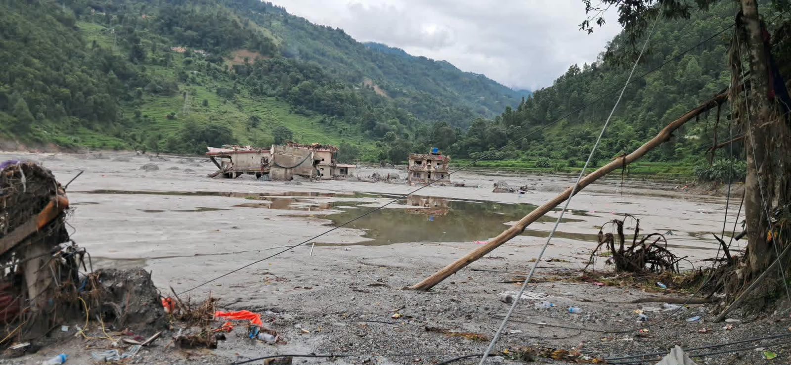 Bhotekoshi Flood in Rasuwa, Nepal