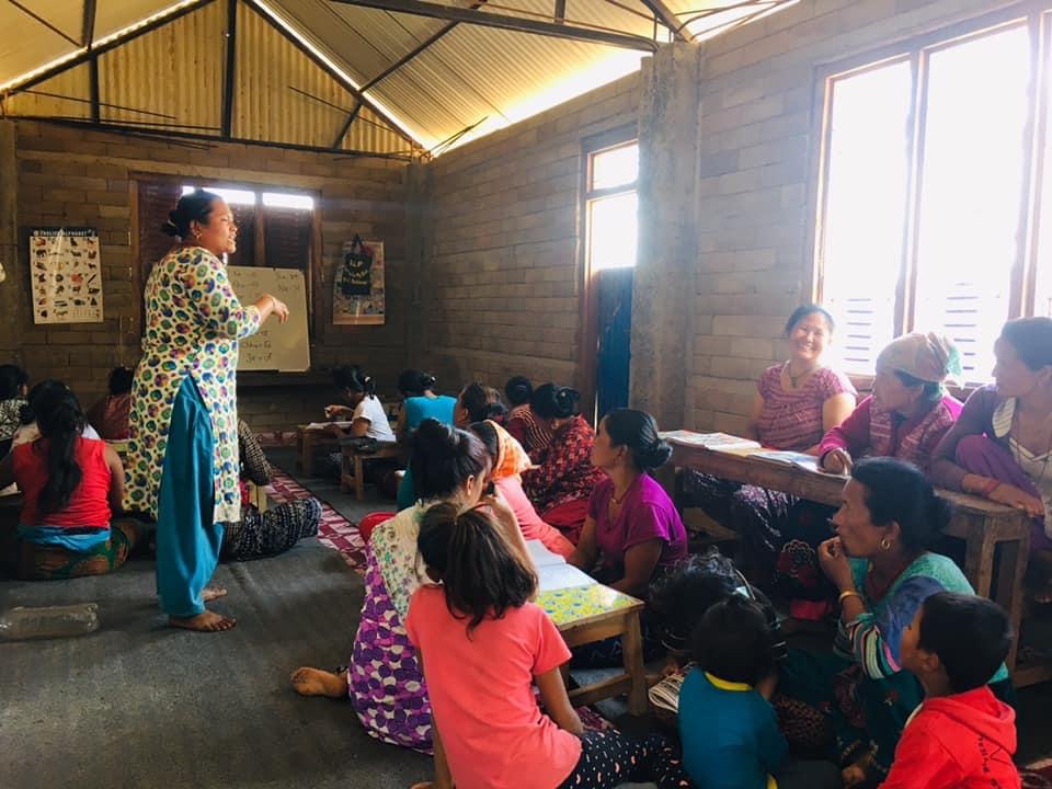 Adult literacy class